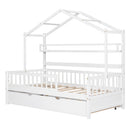 Playhouse Bed With Trundle, Kids Bed With Shelf