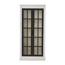 Rustic Style Display Cabinet With Glass Doors For Collectibles