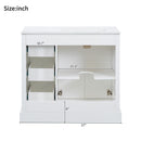 Bathroom Vanity With Sink, Soft-Close Doors, Adjustable U-Shelf, 3 Drawers