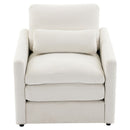 Cozy Upholstered Plush Cushion Armchair For Living Room