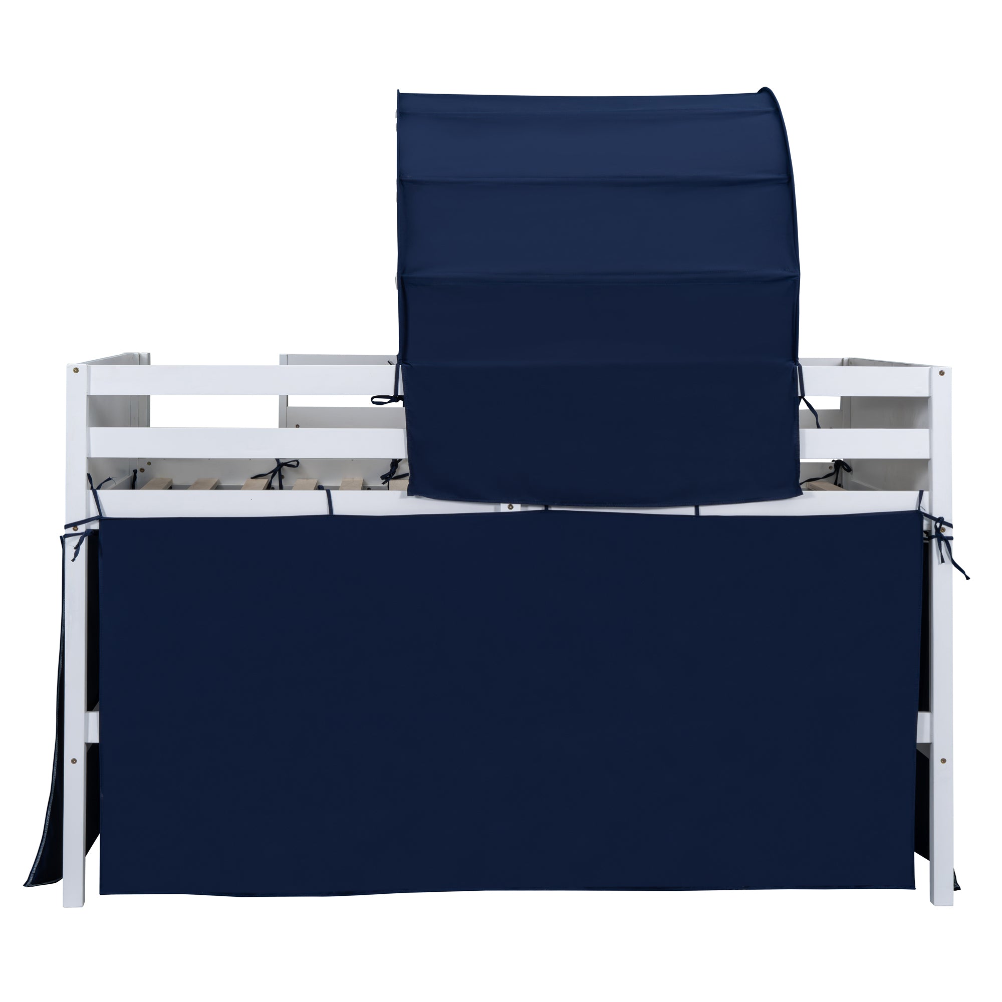 Twin Size Loft Bed with Tent and Tower  and  Three Pockets- Blue - Atlantic Fine Furniture Melbourne FL