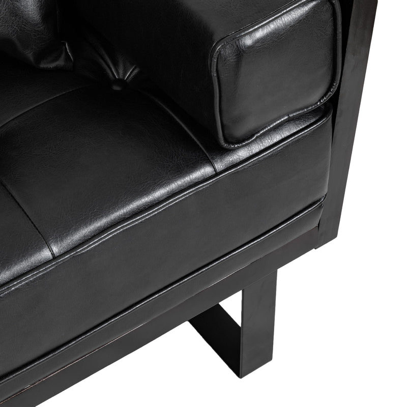 Contemporary Oversized Loveseat With Accent Pillow