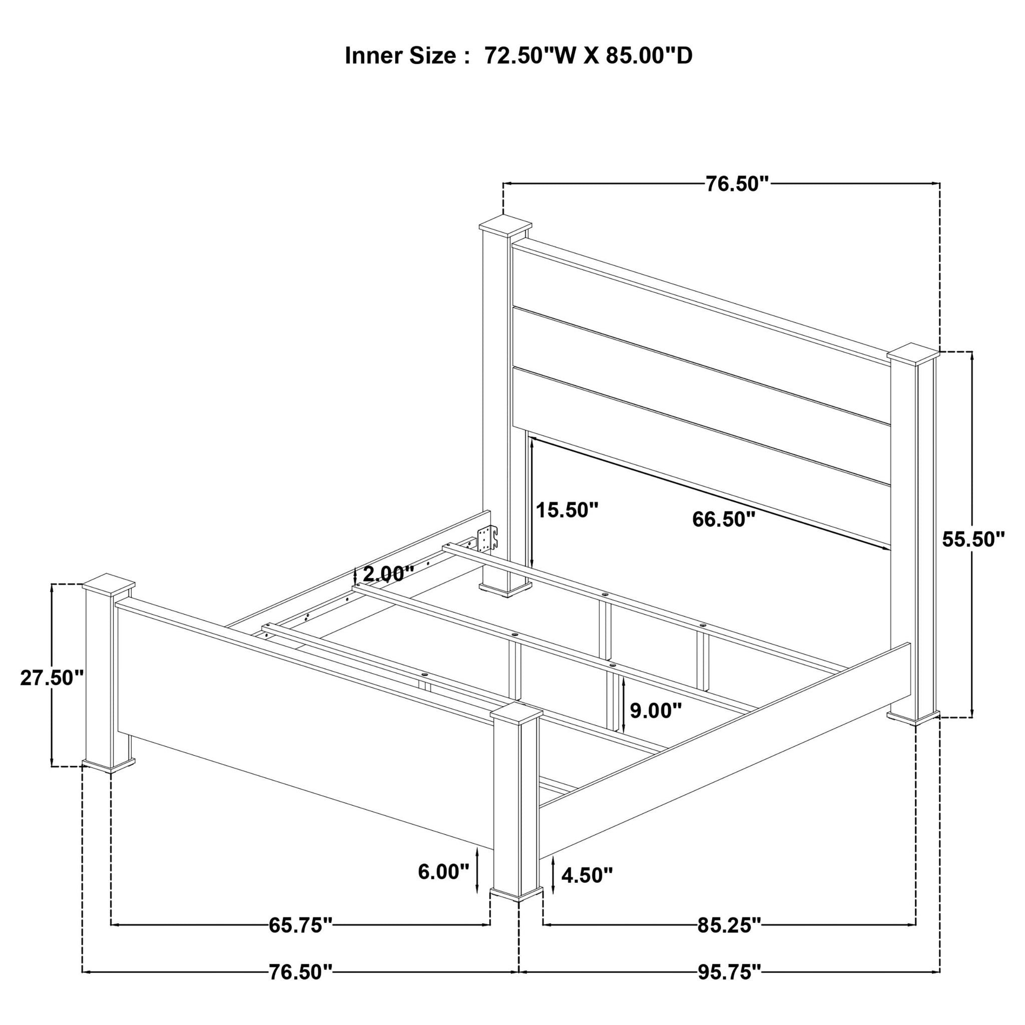 Oakglen 5-piece California King Bedroom Set Weathered Oak