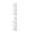 Slim Tall Bathroom Storage Cabinet With Adjustable Shelves, 2 Doors Freestanding Cabinet - White