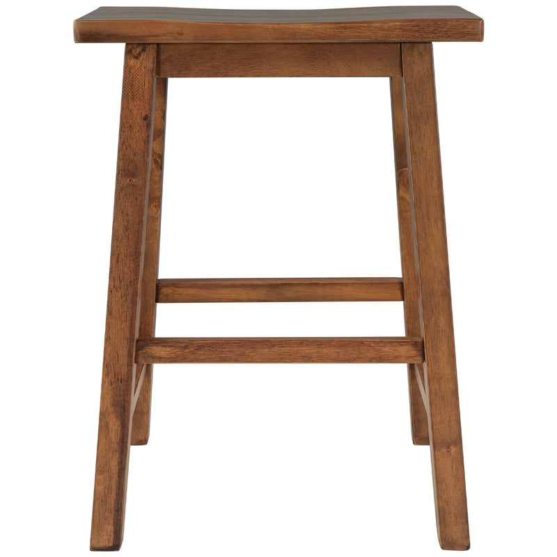 Rustic 3 Piece Stationary Kitchen Island Set With 2 Seatings, With 2 Open Shelves