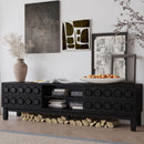 Media Console With 4 Drawers And Cable Management