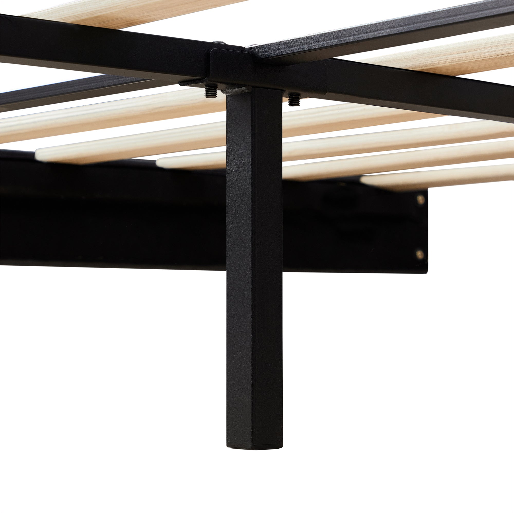 Molblly Queen Size Bed Frame with Upholstered Headboard, Strong Frame, and Wooden Slats Support, Non-Slip and Noise-Free, No Box Spring Needed, Easy Assembly, Light Grey