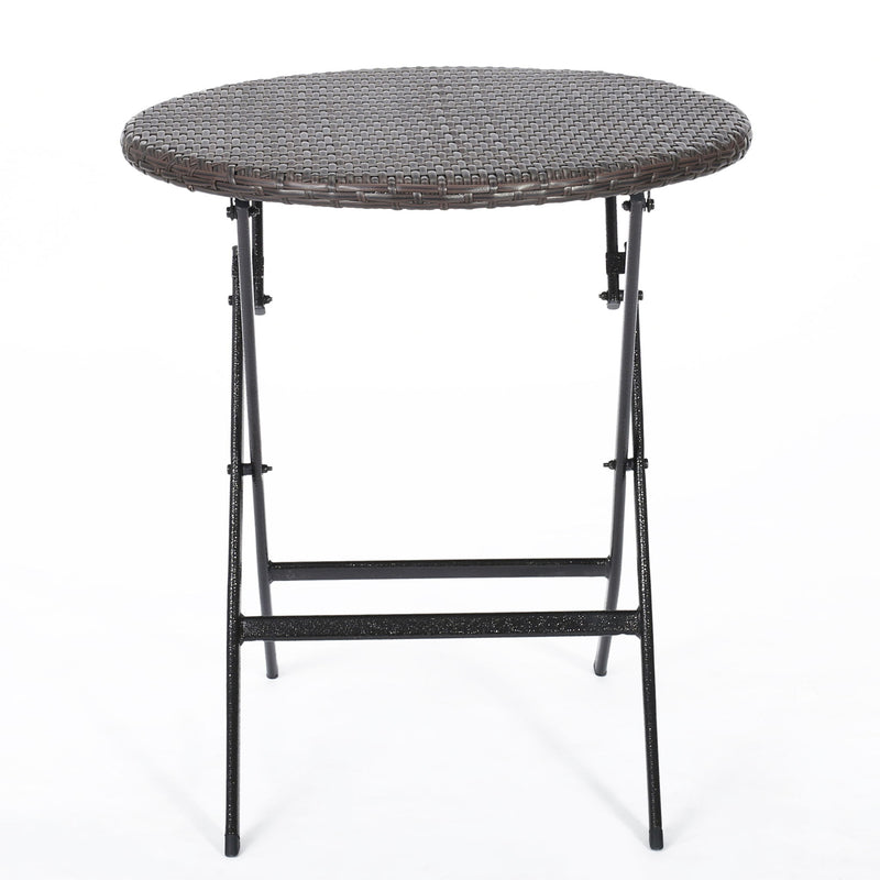 3 Piece Bistro Set With Water Resistant Cushions And 2 Chairs - Brown Multi