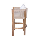 Modern Matera Barstool (Set of 2) With Wraparound Back And Rope - Teak / Beige