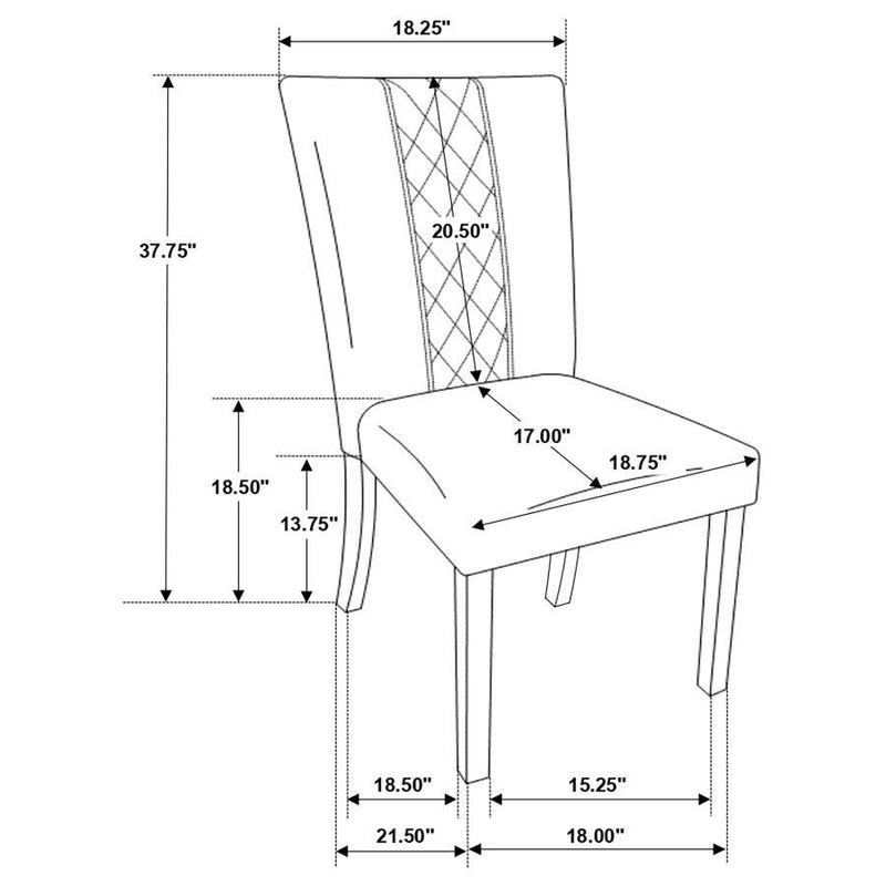 Malia - Fabric Upholstered Dining Side Chair (Set of 2) - Beige