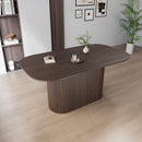 Modern Dining Table With Vertical Striped Legs