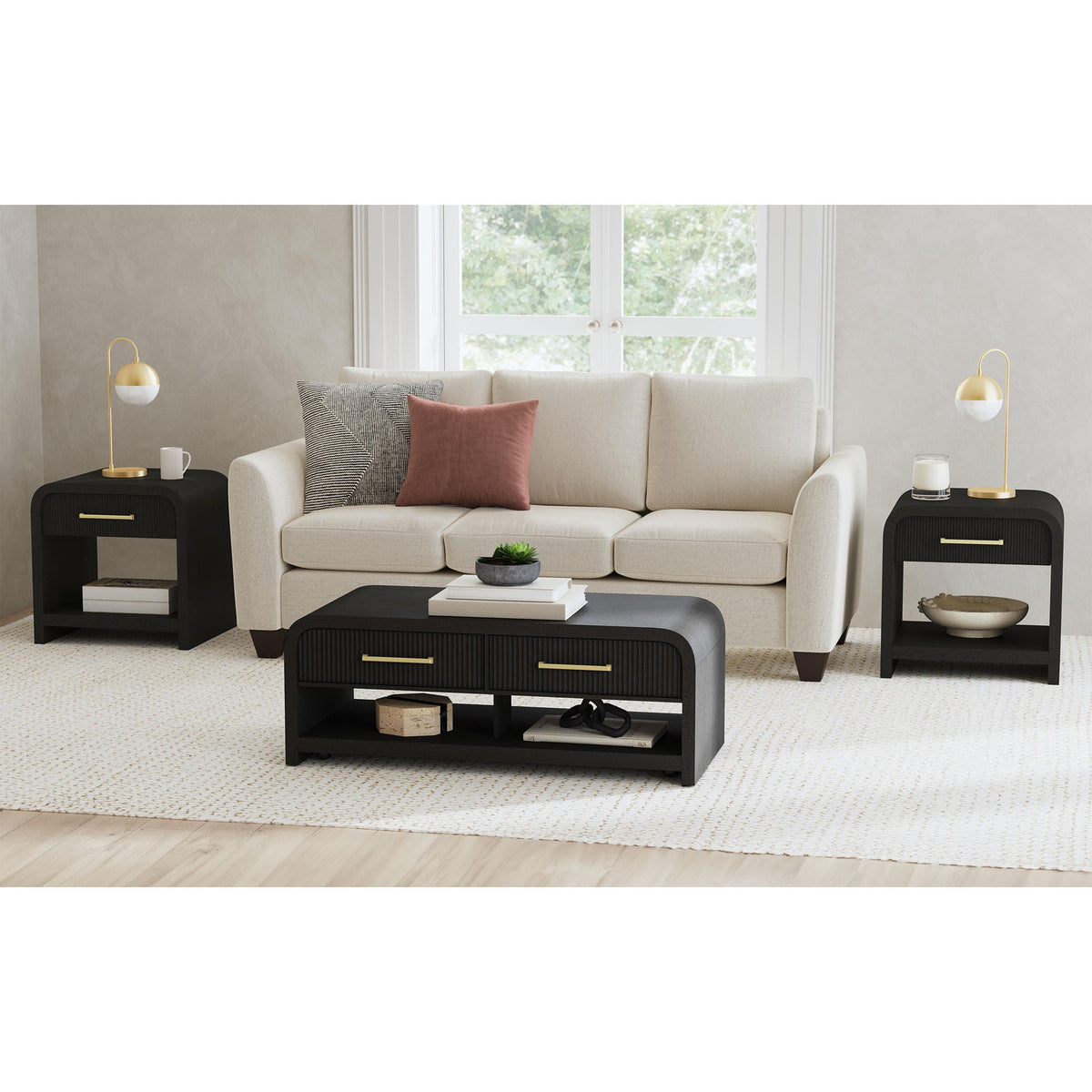 Ridgemont End Table With USB in Black by Elements International, view 16