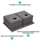 Modern Farmhouse Double Bowl Drop In Sink With 50 / 50 Split Design Stainless Steel - Brushed Nickel