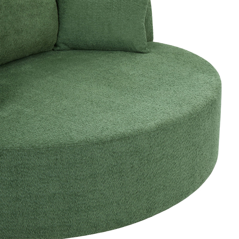 360° Swivel Accent Barrel Chair With 3 Removable Pillows For Living Room