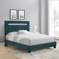 Queen Size Adjustable Upholstered Bed Frame Dark Velvet Collection Comfort And Simplicity