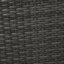 Outdoor Rattan Dining Chair With Straight Legs And Sloped Arms