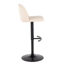 Toriano - Contemporary Adjustable Bar Stool With Rounded T Footrest (Set of 2)