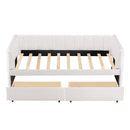 Upholstered Daybed With Ergonomic Design Backrest