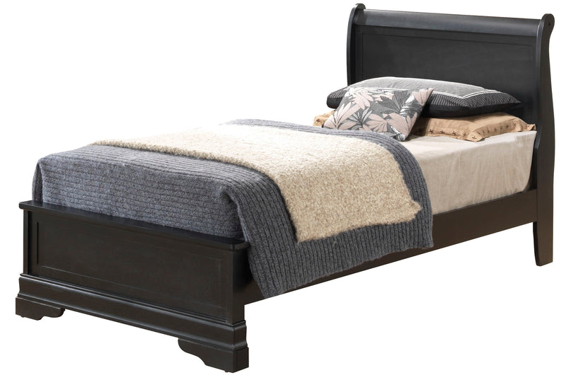 Sleigh Bed With Low Footboard