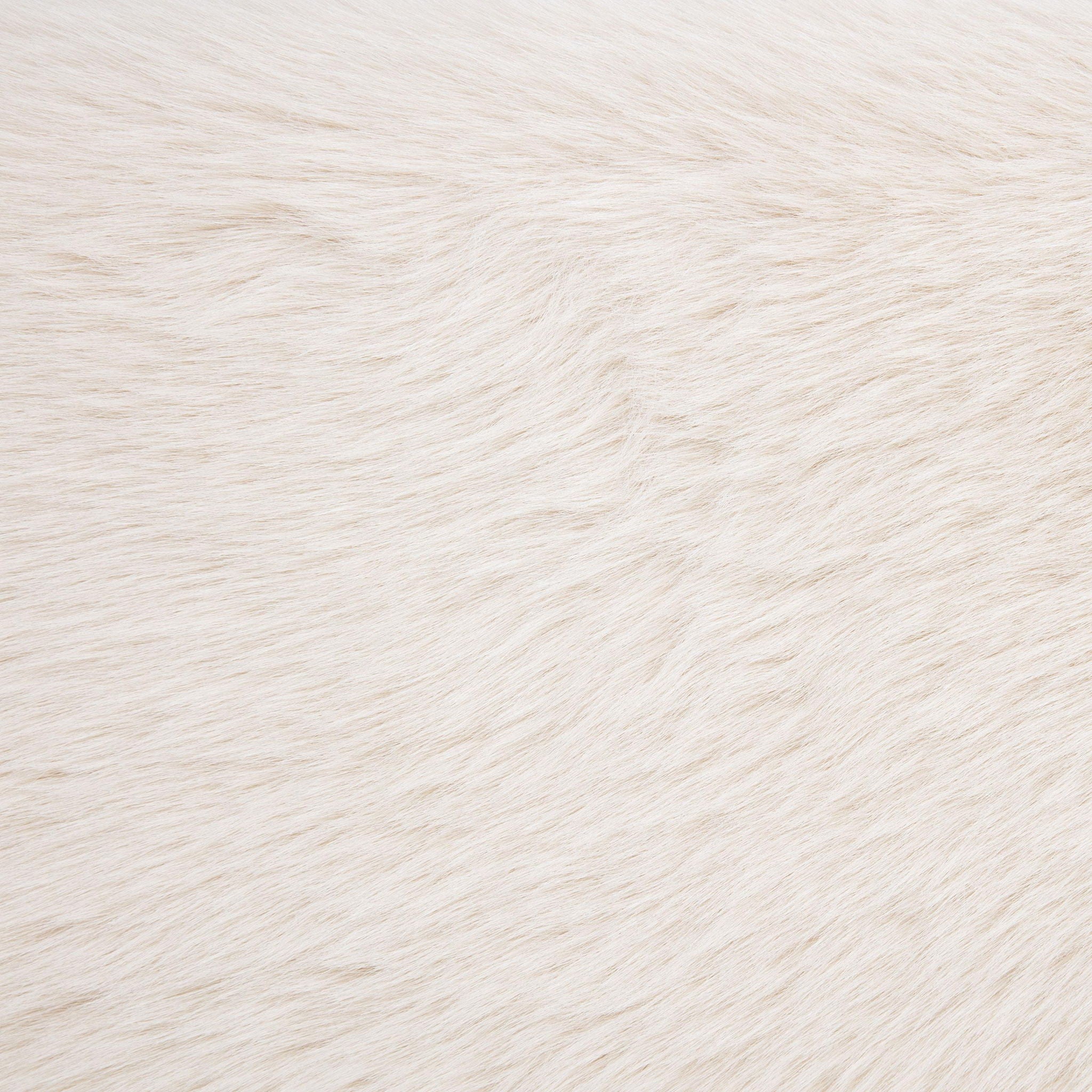 Rebecca Faux Fur Upholstered Queen Bed Cream