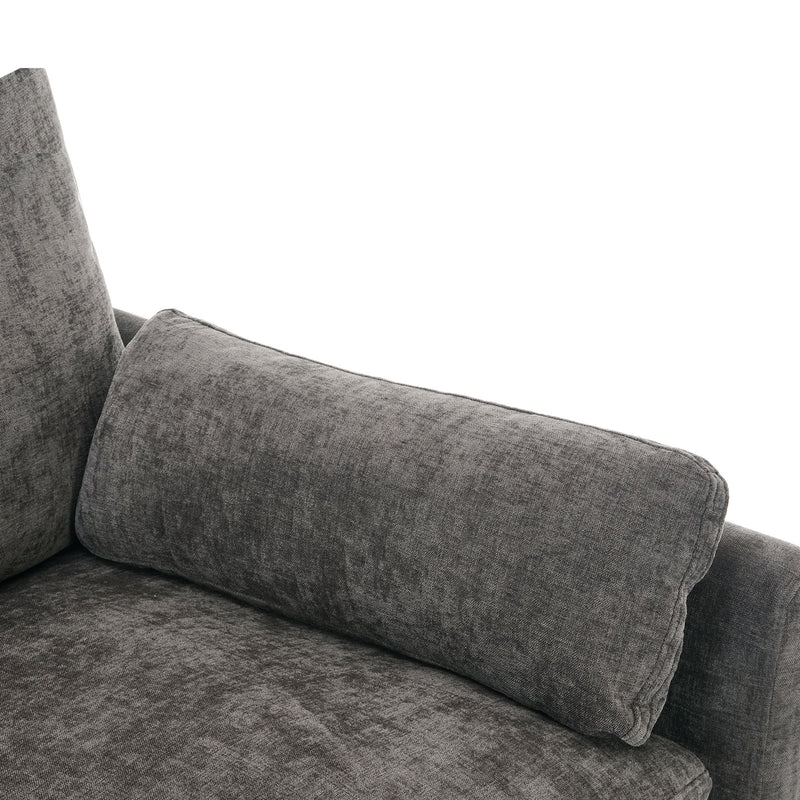 Cozy Upholstered Plush Cushion Loveseat Sofa For Living Room