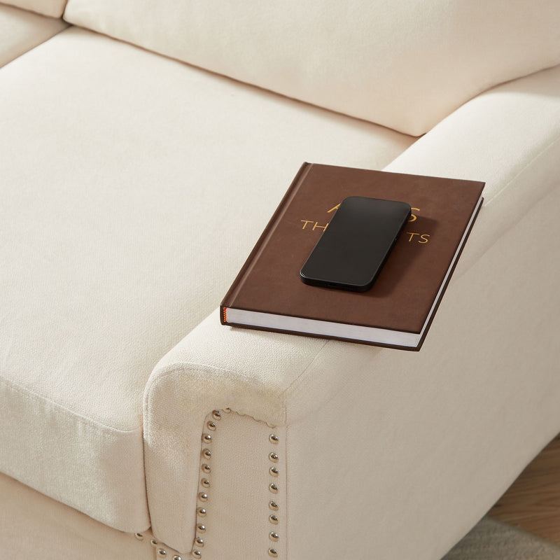 3 Seater Elegant Stationary Sofa