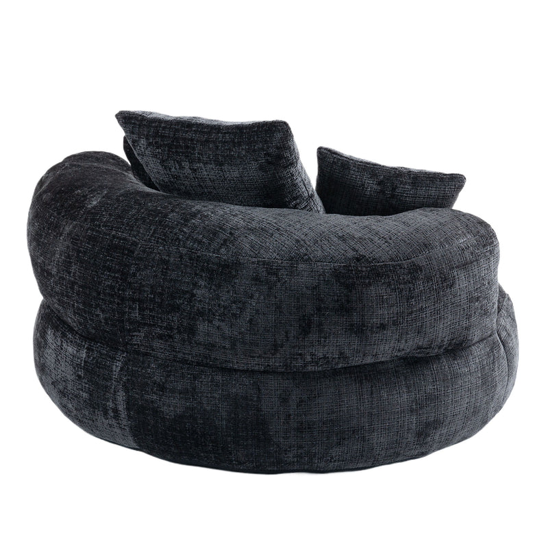 Lazy Sofa High Back Bean Bag Chair Couch With 3 Pillows