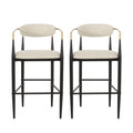 Upholstered Bar Stools With Backs For Kitchen Island (Set of 2)