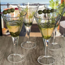 Leadingware V Shaped Unbreakable Plastic Wine Glasses, 14Oz (Set of 4) - Clear