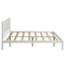 Platform Bed Frame with Headboard , Wood Slat Support , No Box Spring Needed ,Full,White(OLD SKU:WF191419AAK)