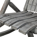 Durable Wooden Porch Rocker, Fir Log Rocking Chair