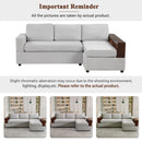 Sectional Sofa Upholstered Sofa Couch With Reversible Armrests For Living Room