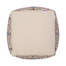 Amelia - Handcrafted Fabric Pouf, Rustic Elegance - Multicolored