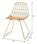 Fantasia - Side Chair (Set of 2) - Whiskey Synthetic Leather & Gold