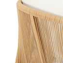 Acacia Wood And Wicker Outdoor Club Chair, Deep Seating With Soft Cushion, Porch Chairs For Garden, Backyard Porch Balcony - Brown / Beige