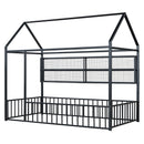 House Frame With Fence And Shelves