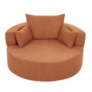 360° Swivel Accent Barrel Chair With 3 Removable Pillows For Living Room