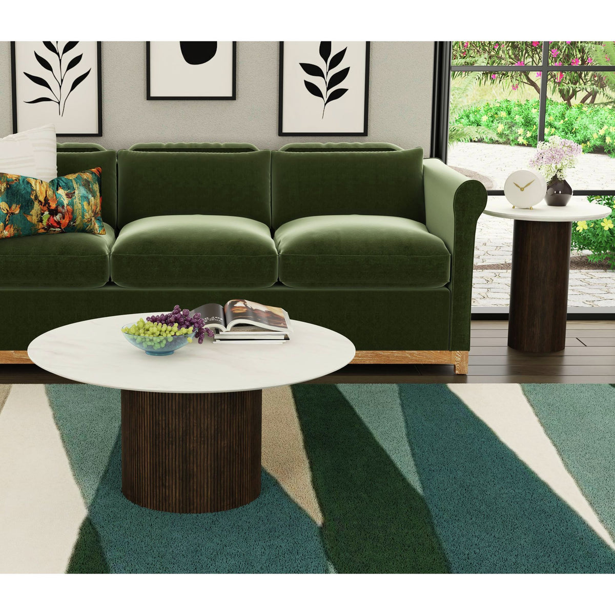 Sylvie Occasional Table Set in Dark Brown by Elements International, view 20