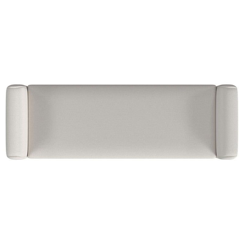 Rex - Fabric Upholstered Accent Bench With Armrests - Vanilla