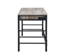 Disho - Writing Desk With USB - Light Weathered Oak & Black