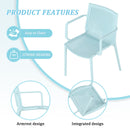 4 Piece Stackable Single Chairs With Vertical Stripe Design For All Weather