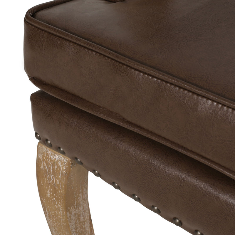 French Country Style Dining Chair With Nailhead Trim
