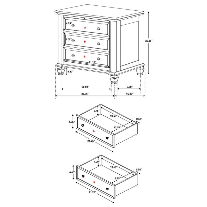 Sandy Beach - Panel Bed Bedroom Set