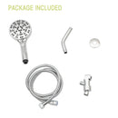 Multi Function Adjustable Hand Shower 8 Function Hand Shower Plastic With Wall Mount - Chrome