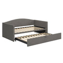 Daybed With Extended Pop Up Trundle, Upholstered Sofa Bed Daybed