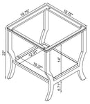 Saide - Rectangular Glass Top Table