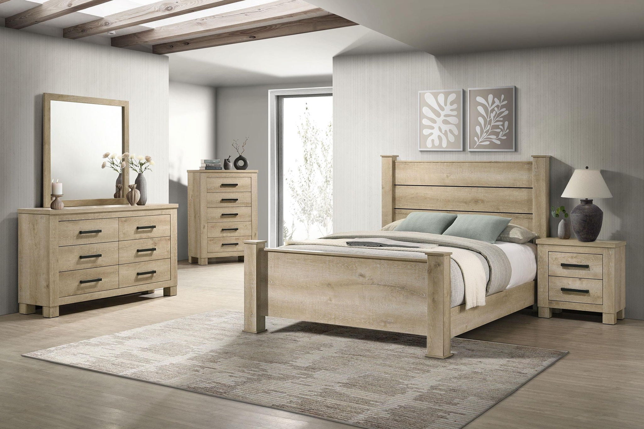 Oakglen 5-piece Queen Bedroom Set Weathered Oak