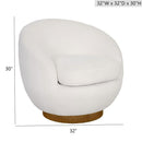 Shearling - Swivel Chair With Base Construction - Cream