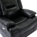 360° Swivel And Rocking Home Theater Recliner Manual Recliner Chair With A LED Light Strip For Living Room