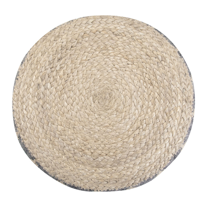 Edgeley - Handcrafted Round Pouf